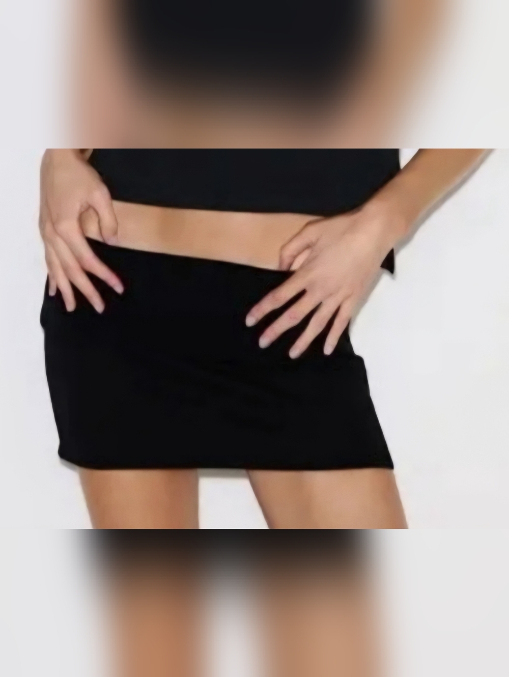 Skims Cotton Fleece Foldover Mini Skirt
